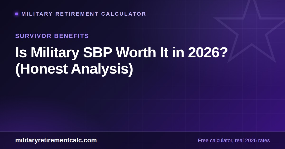 Is Military SBP Worth It in 2026? (Honest Analysis)