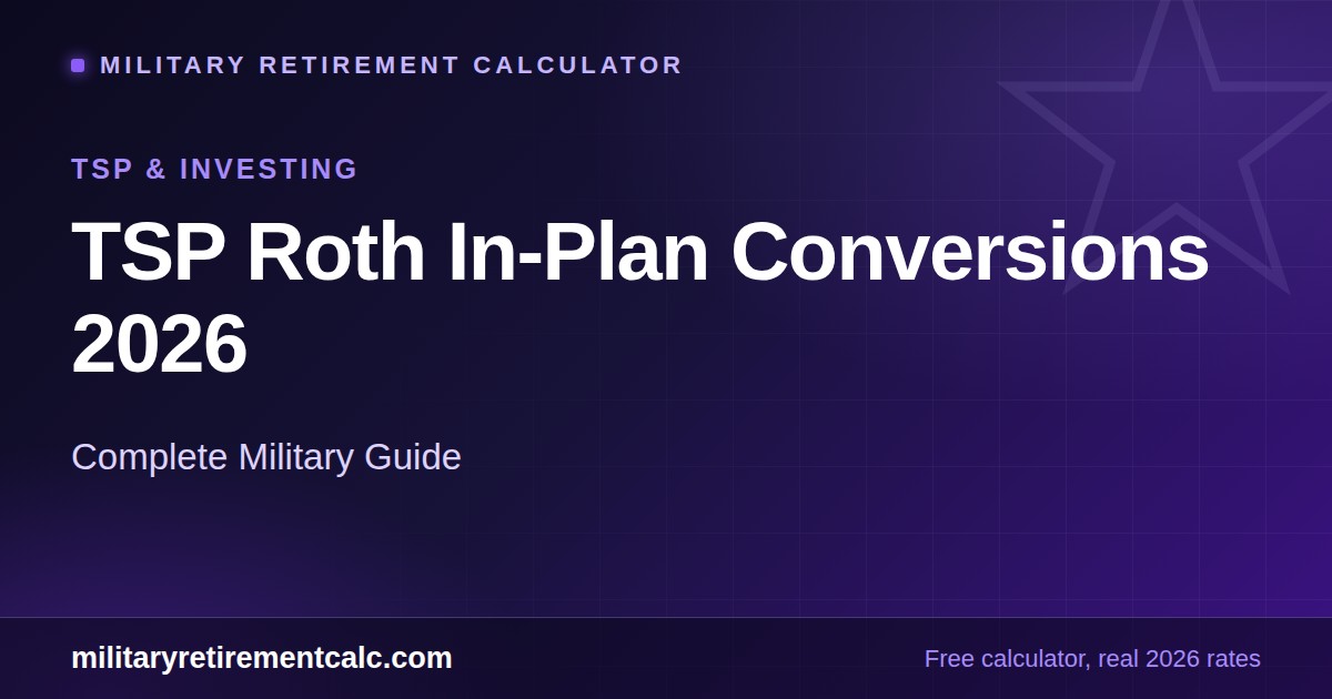 TSP Roth In-Plan Conversions 2026: Complete Military Guide